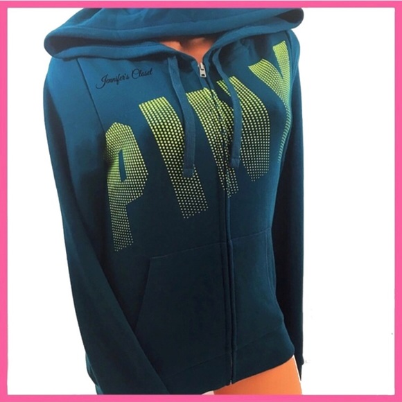 •Victoria’s Secret PINK• Logo zip up hoodie - Picture 2 of 3